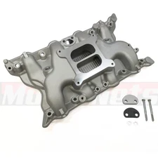 1969-74 Small Block Ford 351C 2V Intake Manifold Square bore Carb Satin Aluminum