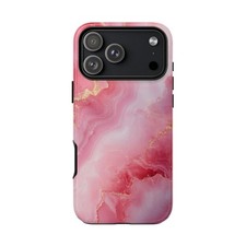 Phone Ink - Case for iPhone/Galaxy/Pixel - Soft Pink Light Rose Golden Marble