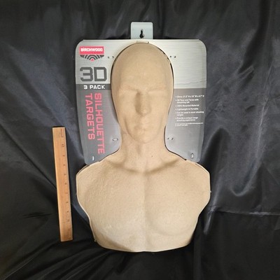 NEW! Birchwood Casey 3D Silhouette Targets 3 Pack Face  Upper Torso Lightweight