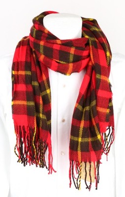 SCOTCH SHRUNK Jungen Schal OS Rot Kariertes Muster Quaste Lässiges Accessoire