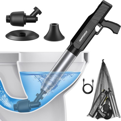 #ad #ad Electric Toilet Plunger High Pressure Clog Remover Black $66.67