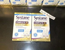 EXP 06/2027+! PRESERVATIVE FREE! 2 Box Systane COMPLETE PF TWIN PACK Eye Drops