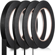 4 Rolls Pinstripe Tape, Masking Tape in 1/16, 1/8, 1/4 and 1/2 Inch Wide, Paint