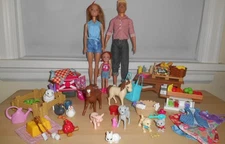 Barbie Sweet Orchard Farm Lot Animals, Produce Stand, Accessories Ken Chelsea ++