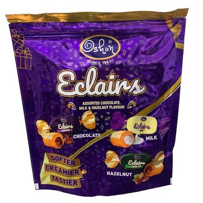 Schokolade Eclairs verschiedene Milch Haselnuss Geschmack 600g British Candy Familienpackung