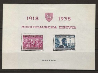 Briefmarken Litauen Block 1A postfrisch