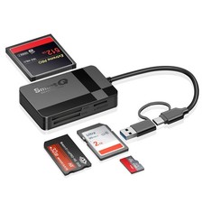 SD Card Reader, Memory Card Reader 4 in 1 USB C USB 3.0 Dual Connector Adapter S