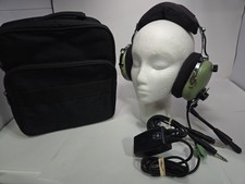 DAVID CLARK H10-13X DUAL PLUG HEADSET PILOT NOISE CANCELING AVIATION Untested