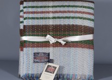 TWEEDMILL MULTICOLOR STRIPES RECYCLED WOOL Blanket Throw 72"x60" 2