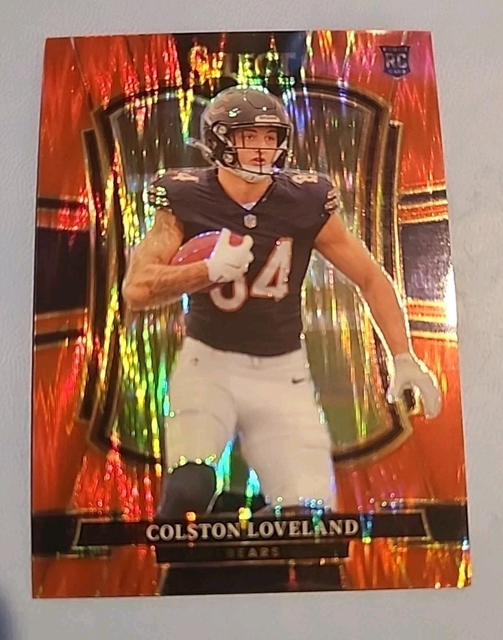 2025 Panini Select Premier Level #172 Colston Loveland (RC) red shimmer /249