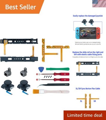 Professional 18 in 1 Joy-Con Repair Kit with Analog Sticks & Installation Tools