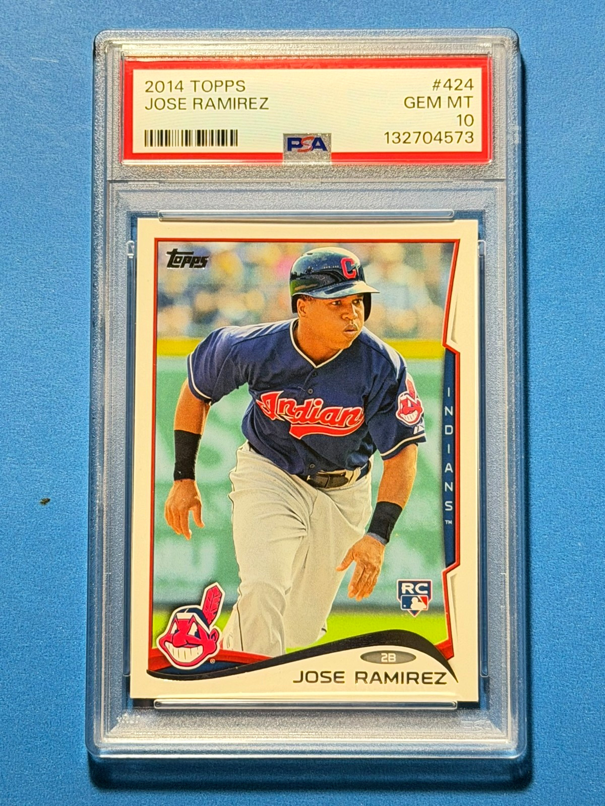 2014 Topps Jose Ramirez #424 Rookie RC PSA 10 Gem Mint Guardians 4573