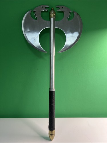 Pre-Owned Fantasy Dragon Battle Axe Overall Length 28” Blades 10” Tall