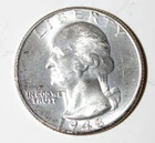 BU 1948 D 25c Silver Washington Quarter  [[[B497