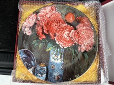 Vintage Fine Porcelain Handmade Plate Bouquet of flowers by Han Wu-Lin 20/200