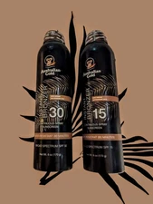 AUSTRALIAN GOLD Instant Bronzer SPF 30 15 Continuous Sunscreen Spray 6oz 2 Pack
