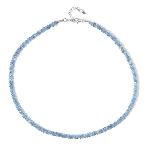 Cavill Aquamarin Halskette 925 Sterlingsilber Rhodiniert 53 331Ct Blau Elegant-image