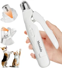 2-In-1 Dog Nail Clippers & Dog Nail Grinder with 2 LED Lights, Ultra-Quiet, USB 