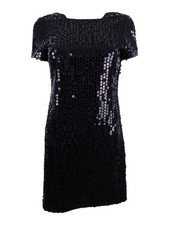 Calvin Klein Women's Sequined Sheath Dress (2, Black) 190466245456