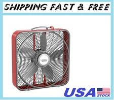 Lasko 20" 3-Speed Pro Power Industrial Grade Box Fan, 22.5" H, B20548, New