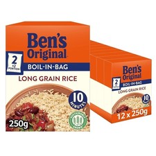 Ben's Original Boil In Bag Long Grain Rice 250g - Pack of 12