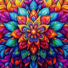 Mandala Diamond Art Kits for Adults, Flower Diamond Painting Kits for Beginners,