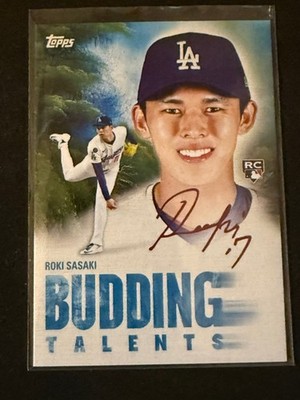 2025 TOPPS X BOB ROSS THE JOY OF BASEBALL ROKI SASAKI RC BUDDING TALENTS #BT-15