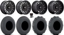 KMC Impact 15" Wheels Black 35" Sand Series SS Tires Textron Wildcat XX
