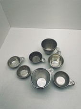 Vintage EK CO. Aluminum Measuring Cups-1/4, 1/3, 1/2, 1