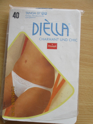 VINTAGE Diella Slip Unterhose Größe 40 Farbe schwarz SEXY EROTISCH