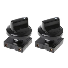 2Pcs Fan Rotary Switch 4 Position 3 Speed Selector Switch Governor with Button F