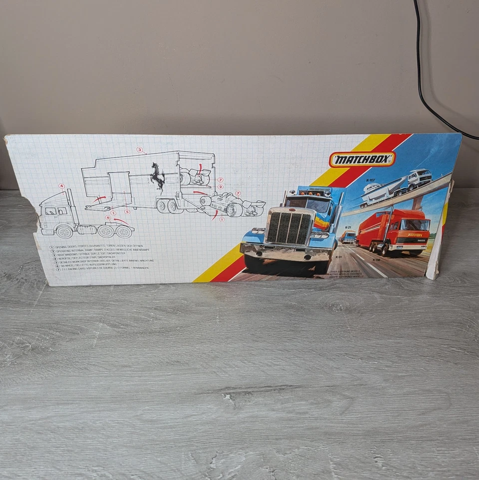 Matchbox Super Kings K-116 - Racing Car Transporter (Ferrari) - Used in Box - Image 4 of 4