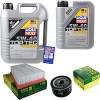 Mann Inspektionspaket 6L Liqui Moly Top Tec 4100 5W-40 FüR Renault Megane II