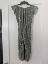 Girl's Jumpsuit Green Floral Size 7/8