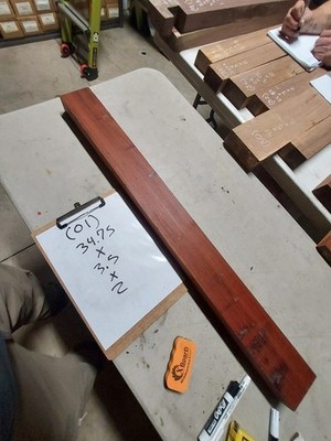 Borneo Rosewood   Wood turning  blank  3 1/2 '' x  2'' x  34 3/4  '' BR01