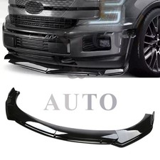 For Ford F150 F-150 Truck Front Bumper Lip Spoiler Lower Splitter Glossy Black