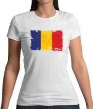 Romania Grunge Flag - Womens T-Shirt - Romanian Flag Flags Bucharest
