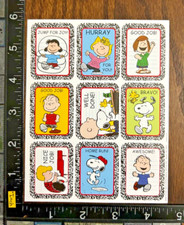 PEANUTS SNOOPY  FRIENDS, POSITIVE MESSAGES, ONE SHEET BEAUTIFUL STICKERS SCH12