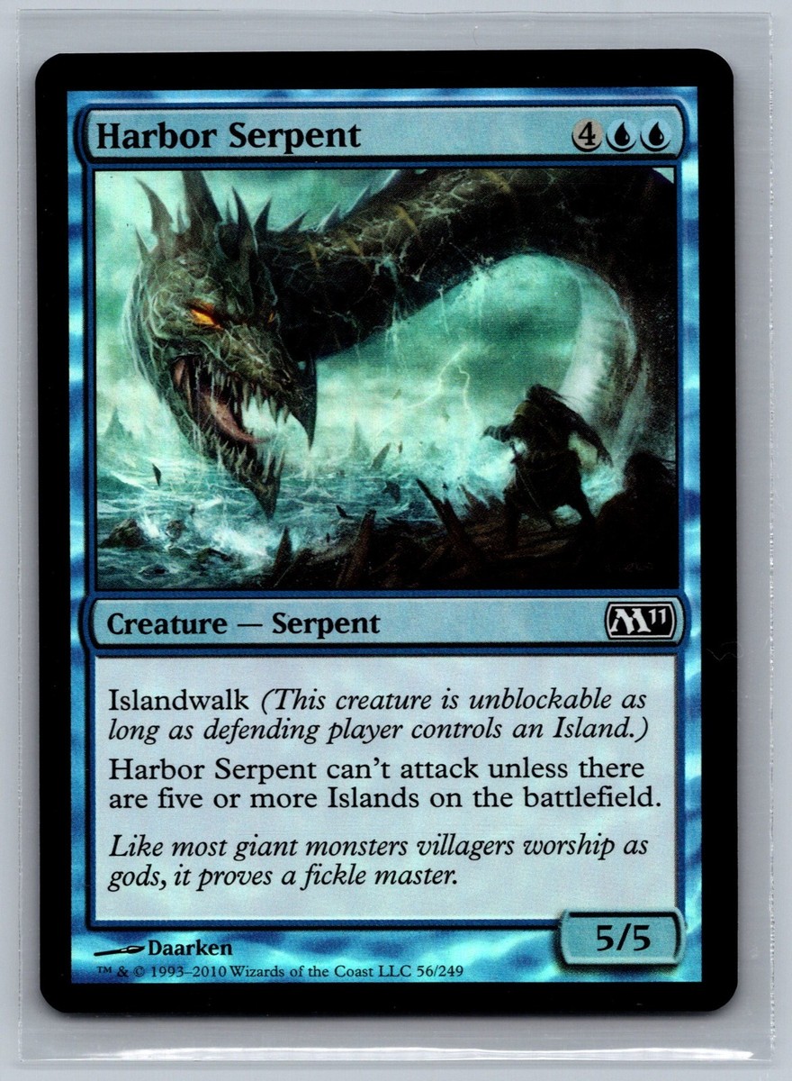 Magic The Gathering Magic 2011 Harbor Serpent #56/249 Foil MTG TCG CCG M11  | eBay