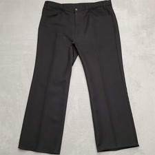 Vintage Levis Pants Mens 42x32 Black 100% Dacron Polyester Western Made In USA