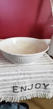 ANTIQUE CRISP WHITE IRONSTONE OHIO LARGE WASH BOWL COTTAGE CHIC FARM HOUSE DECOR