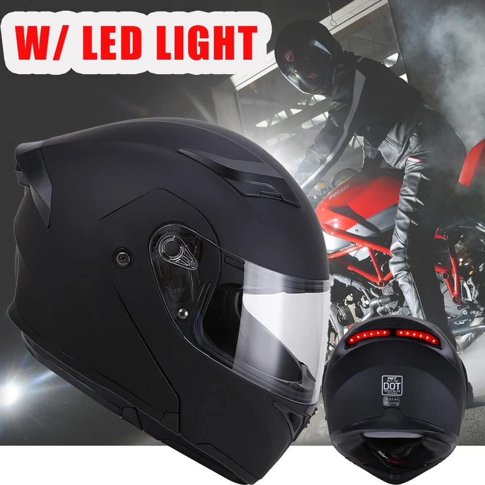 Regalo DOT Abatible Modular Doble Viseras Cara Completa Casco Moto Hombres Moto Foto 2 de 4