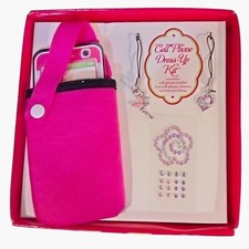 Cell Phone Dress Up Kit Charms Fairy Heart Rhinestone Stickers Holder 3x5 inch