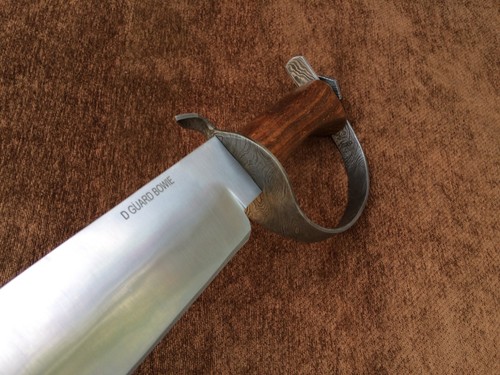 Custom Handmade Carbon Steel 1095 D Guard Bowie Knife ,Hunting, Fully Functional - Picture 9 of 10