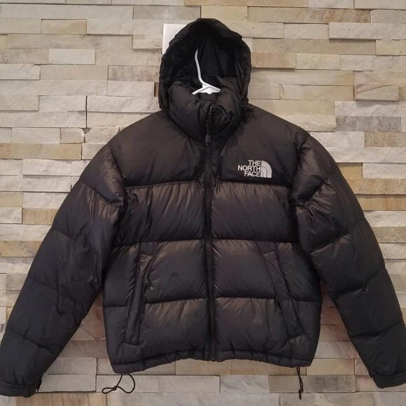 The North Face Women XS Nuptse Puffer Jacket Black Down Insulated 700