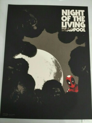 Night Of The Living Deadpool 1 Jay Shaw Mondo Marvel Rare Sold Out screen print