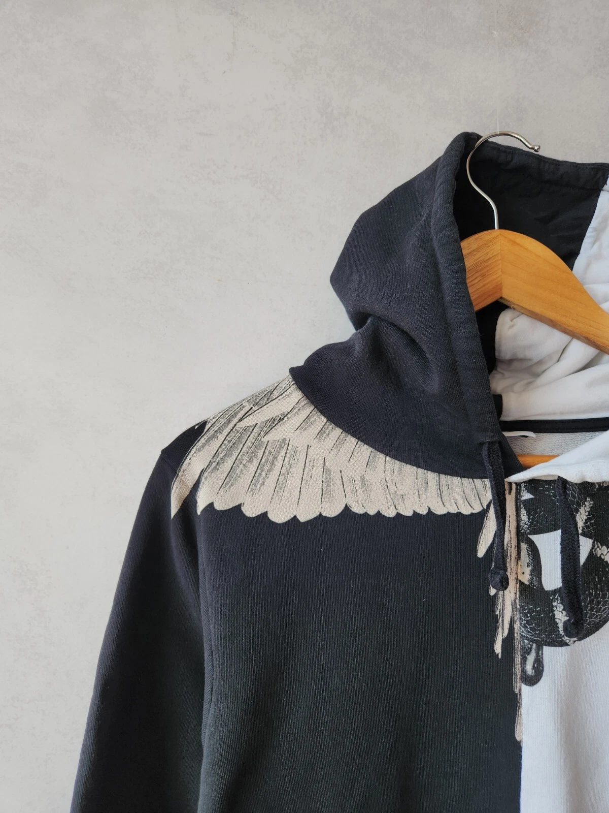 Marcelo burlon paese di milano felpa con cappuccio doppio colore taglia S