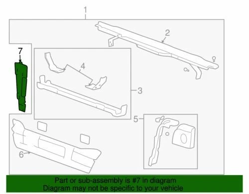 Soporte deflector radiador gas flexible Hummer H2 base V8 genuino GM 2003-2009 15789450 Foto 2 de 2