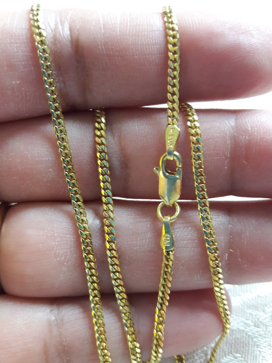 Ladies 925 Sterling Silver Gold Plated Italy P. Lux GM Chain