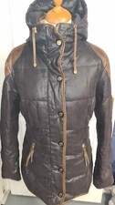 Kstn By Kirsten Daunen Womens Down & Feather Puffer Warm Coat Hooded Size Uk 10